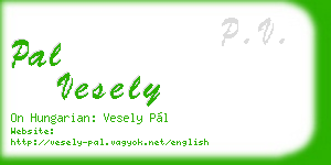 pal vesely business card